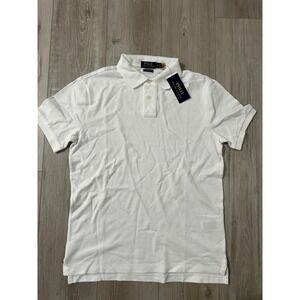 Polo Ralph Lauren Men's Cotton Mesh Shirts White M Custom Slim Fit No Pony.